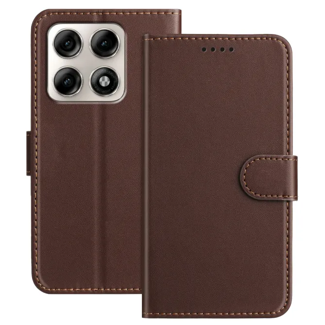 Housse Motorola Edge 70 Pro Effet Cuir avec Couture