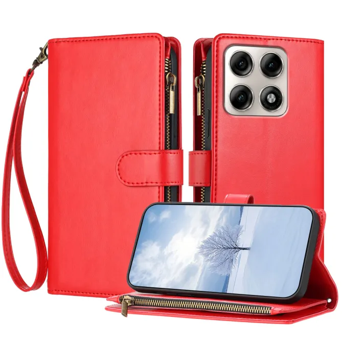 Housse Motorola Edge 70 Pro Zippée Porte-Cartes Simili Cuir