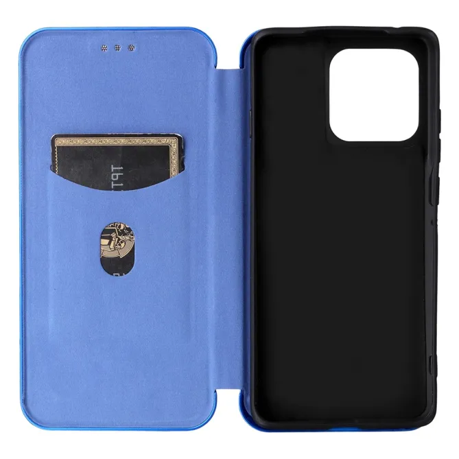 Housse Motorola Edge 70 Pro Simili Cuir Style Fibre de Carbone