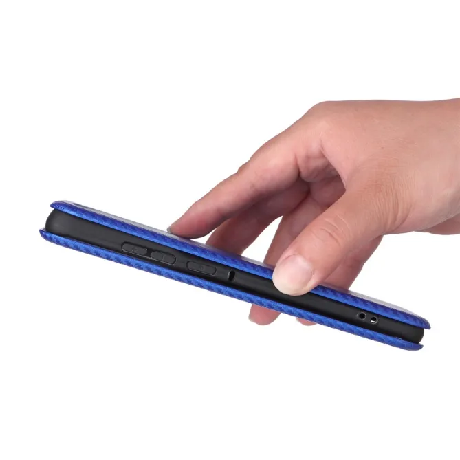 Housse Motorola Edge 70 Pro Simili Cuir Style Fibre de Carbone