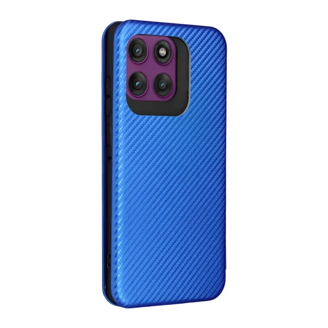 Housse Motorola Edge 70 Pro Simili Cuir Style Fibre de Carbone