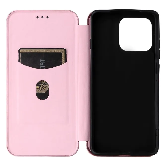 Housse Motorola Edge 70 Pro Simili Cuir Style Fibre de Carbone