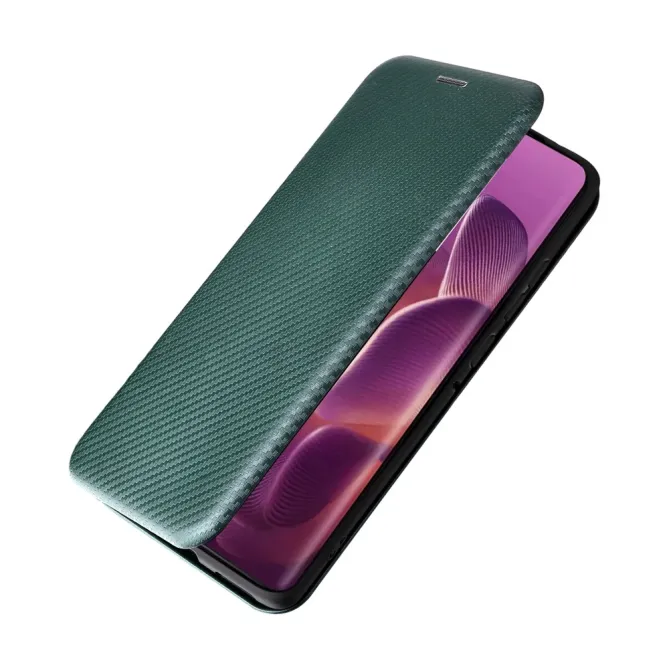 Housse Motorola Edge 70 Pro Simili Cuir Style Fibre de Carbone