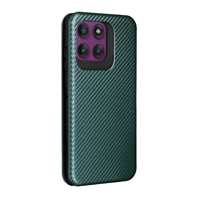 Housse Motorola Edge 70 Pro Simili Cuir Style Fibre de Carbone