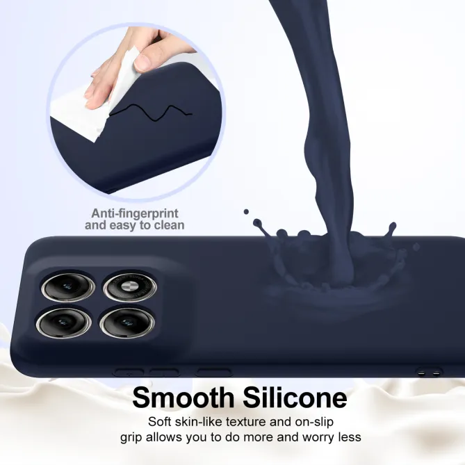 Coque Motorola Edge 70 Pro Silicone Liquide Magnétique, Lanière