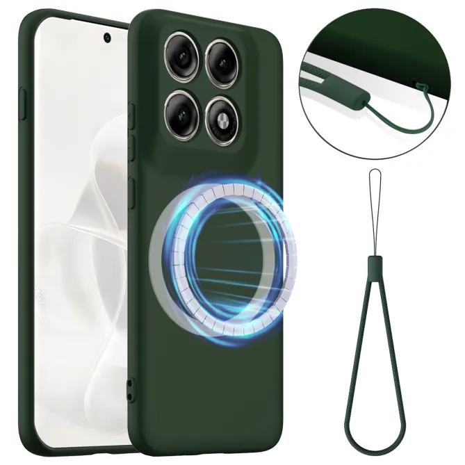 Coque Motorola Edge 70 Pro Silicone Liquide Magnétique, Lanière