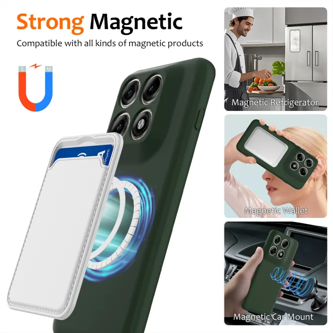 Coque Motorola Edge 70 Pro Silicone Liquide Magnétique, Lanière
