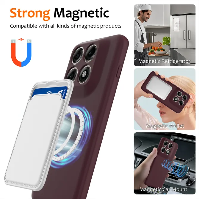 Coque Motorola Edge 70 Pro Silicone Liquide Magnétique, Lanière