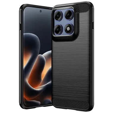 Coque Motorola Edge 70 Pro Effet Brossé Carbone
