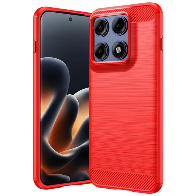 Coque Motorola Edge 70 Pro Effet Brossé Carbone