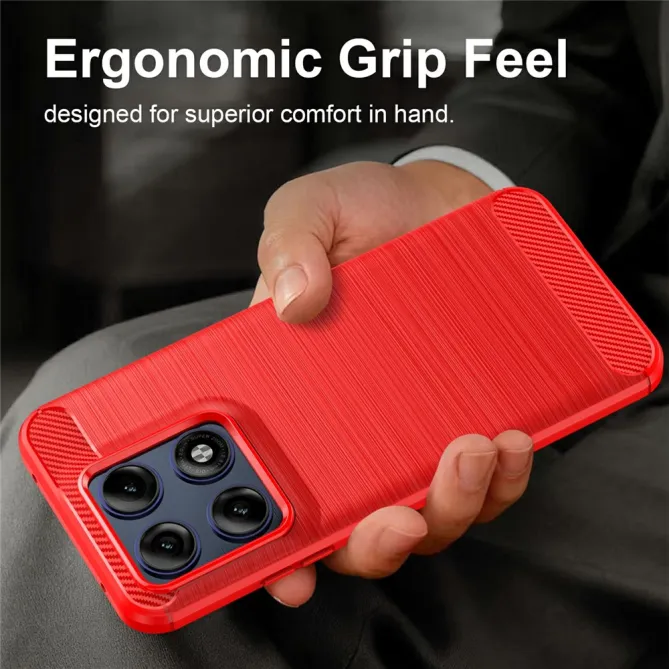 Coque Motorola Edge 70 Pro Effet Brossé Carbone