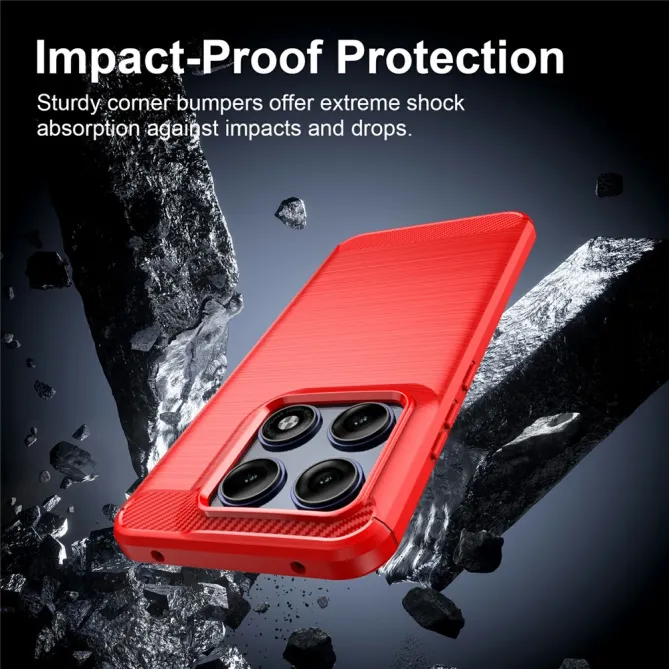 Coque Motorola Edge 70 Pro Effet Brossé Carbone