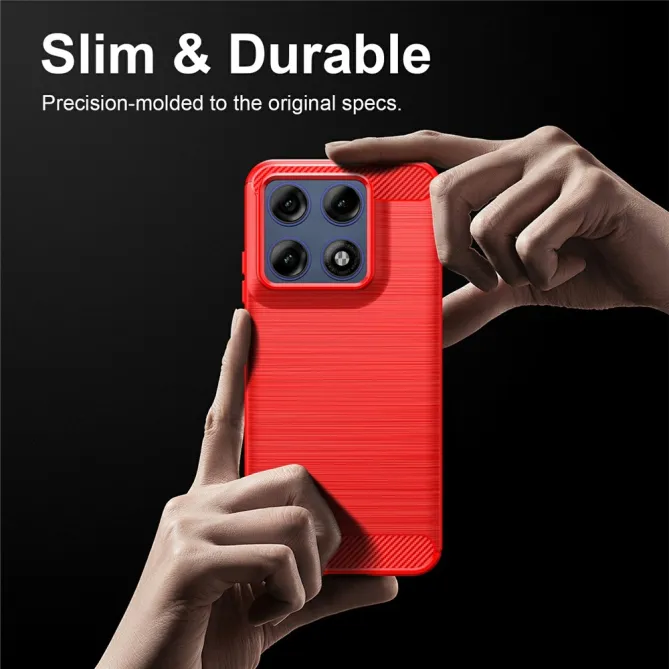 Coque Motorola Edge 70 Pro Effet Brossé Carbone