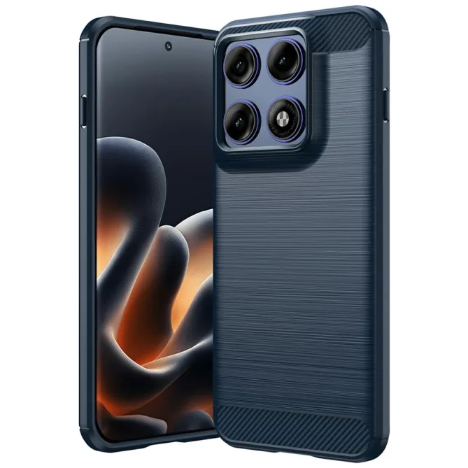 Coque Motorola Edge 70 Pro Effet Brossé Carbone