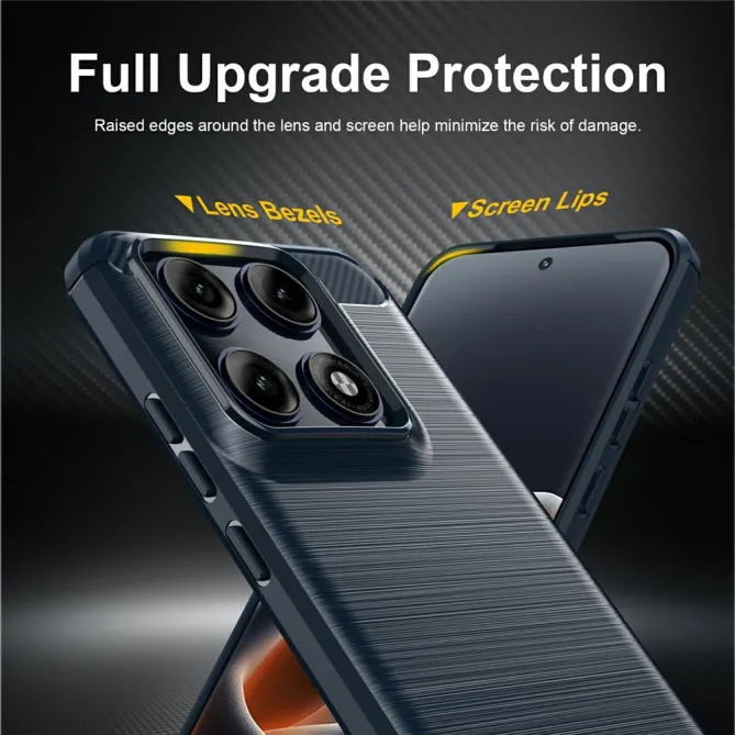 Coque Motorola Edge 70 Pro Effet Brossé Carbone