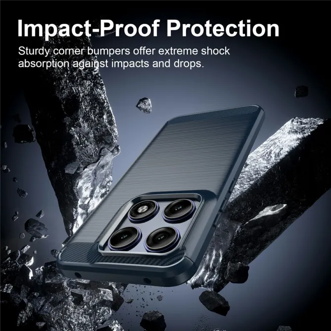 Coque Motorola Edge 70 Pro Effet Brossé Carbone
