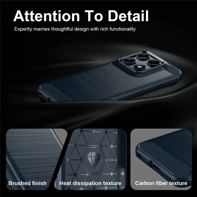 Coque Motorola Edge 70 Pro Effet Brossé Carbone