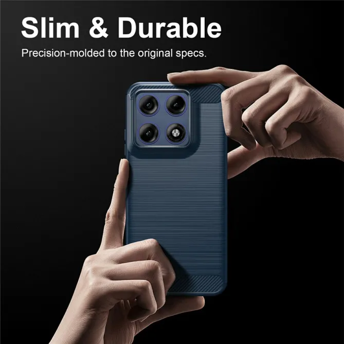 Coque Motorola Edge 70 Pro Effet Brossé Carbone