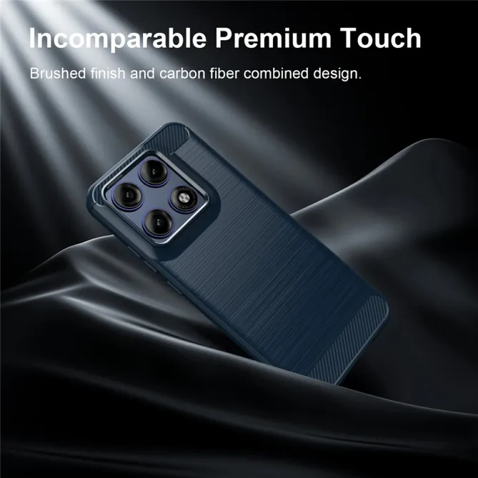 Coque Motorola Edge 70 Pro Effet Brossé Carbone