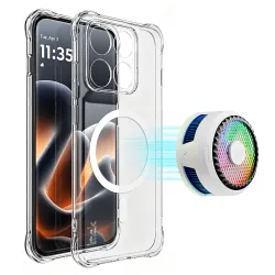 Coque Motorola Edge 70 Pro Magnétique Airbag Coins Renforcés Transparente