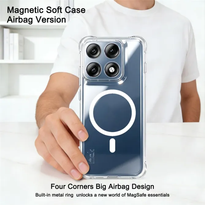 Coque Motorola Edge 70 Pro Magnétique Airbag Coins Renforcés Transparente