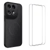 Coque Motorola Edge 70 Pro Fibre de Carbone Magnétique avec 2 Verres Trempés