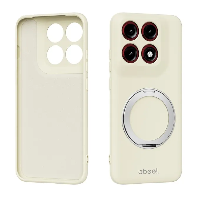 Coque Motorola Edge 70 Pro Silicone Liquide Anneau Béquille Magnétique