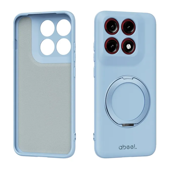 Coque Motorola Edge 70 Pro Silicone Liquide Anneau Béquille Magnétique