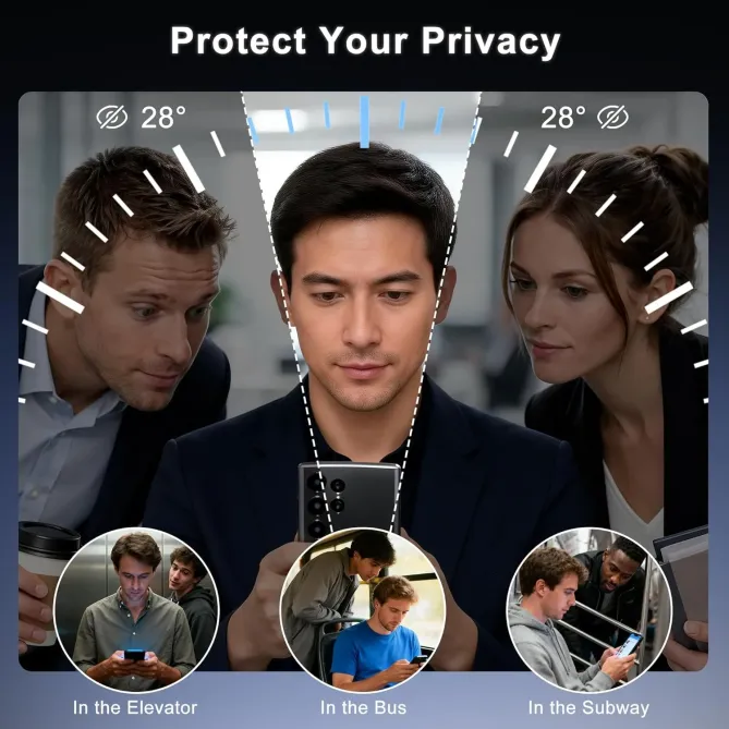 Verre Trempé Anti-Espion Motorola Edge 70 Pro Confidentialité Intégrale