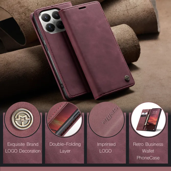 Housse Xiaomi 17T Pro Effet Cuir Rétro Suédé