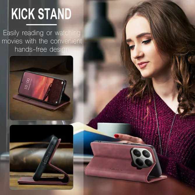 Housse Xiaomi 17T Pro Effet Cuir Rétro Suédé