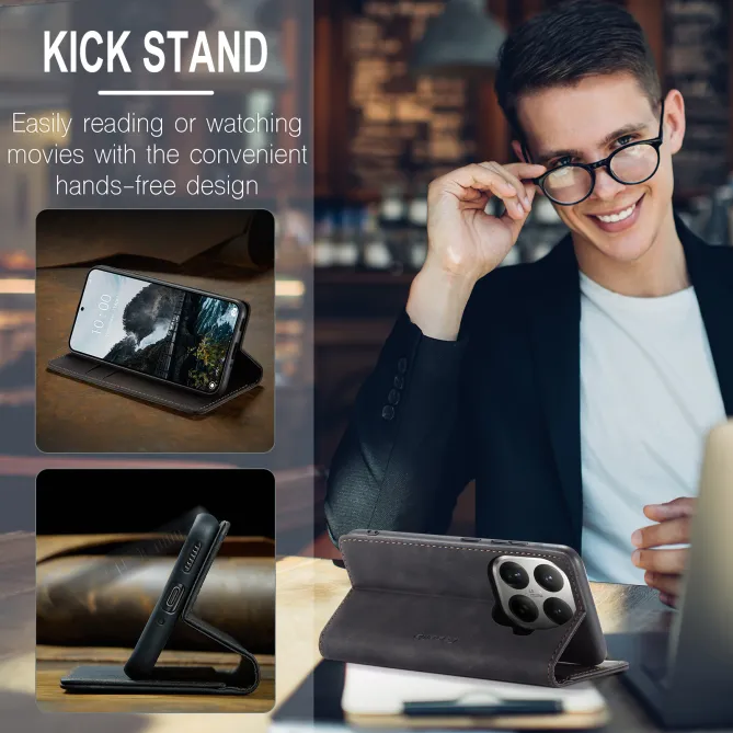 Housse Xiaomi 17T Pro Effet Cuir Rétro Suédé