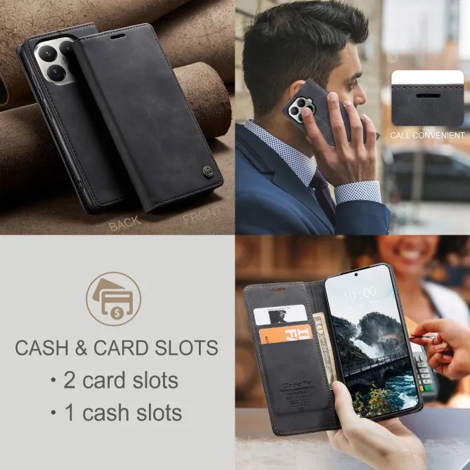 Housse Xiaomi 17T Pro Effet Cuir Rétro Suédé