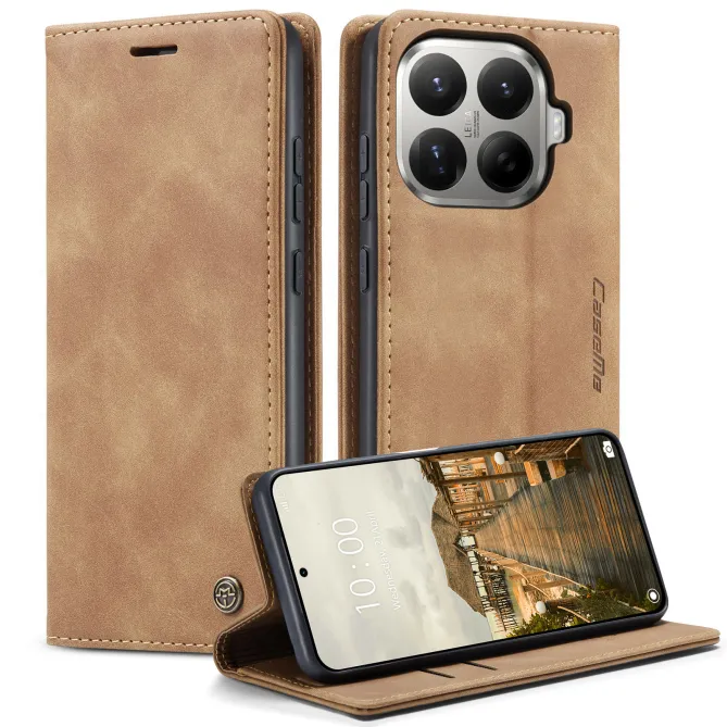 Housse Xiaomi 17T Pro Effet Cuir Rétro Suédé
