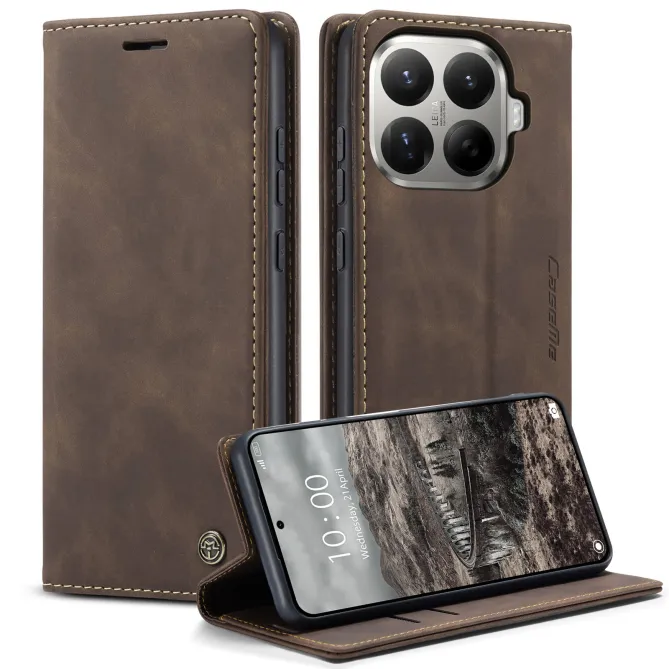 Housse Xiaomi 17T Pro Effet Cuir Rétro Suédé