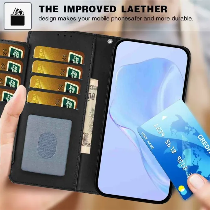 Housse Xiaomi 17T Pro Portefeuille Multi-Cartes Dragonne