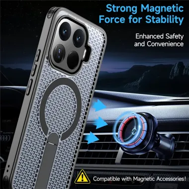 Coque Xiaomi 17T Pro Magnétique Béquille Grille Ventilée
