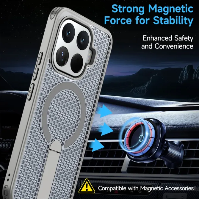 Coque Xiaomi 17T Pro Magnétique Béquille Grille Ventilée
