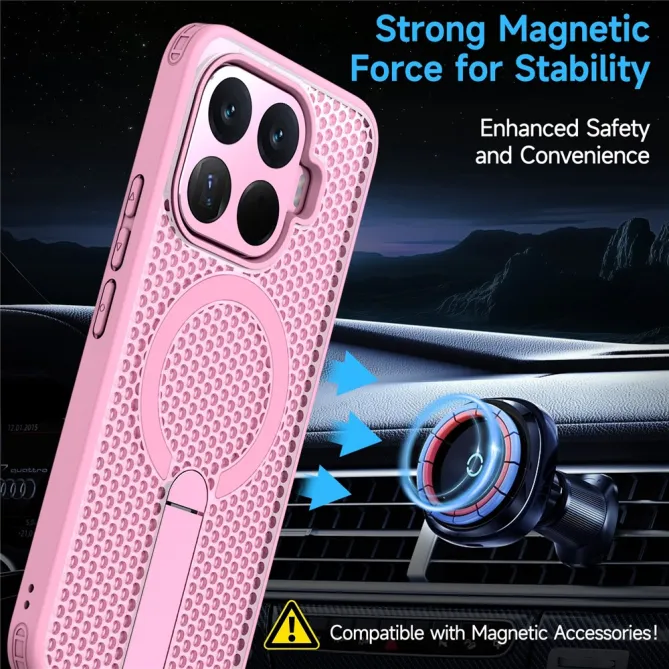 Coque Xiaomi 17T Pro Magnétique Béquille Grille Ventilée