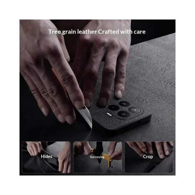 Coque Xiaomi 17T Pro effet bois simili cuir