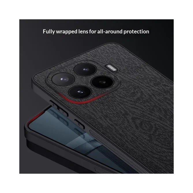 Coque Xiaomi 17T Pro effet bois simili cuir