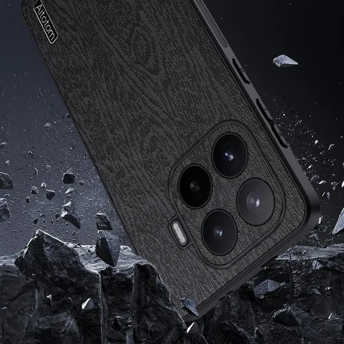 Coque Xiaomi 17T Pro effet bois simili cuir