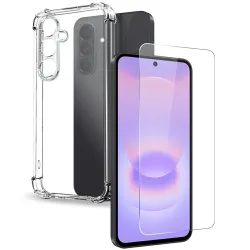 Coque Samsung Galaxy A27 Antichoc Transparente avec Verre Trempé