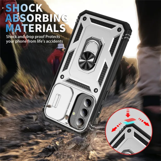Coque Samsung Galaxy A27 Armure Volet Caméra et Anneau Support