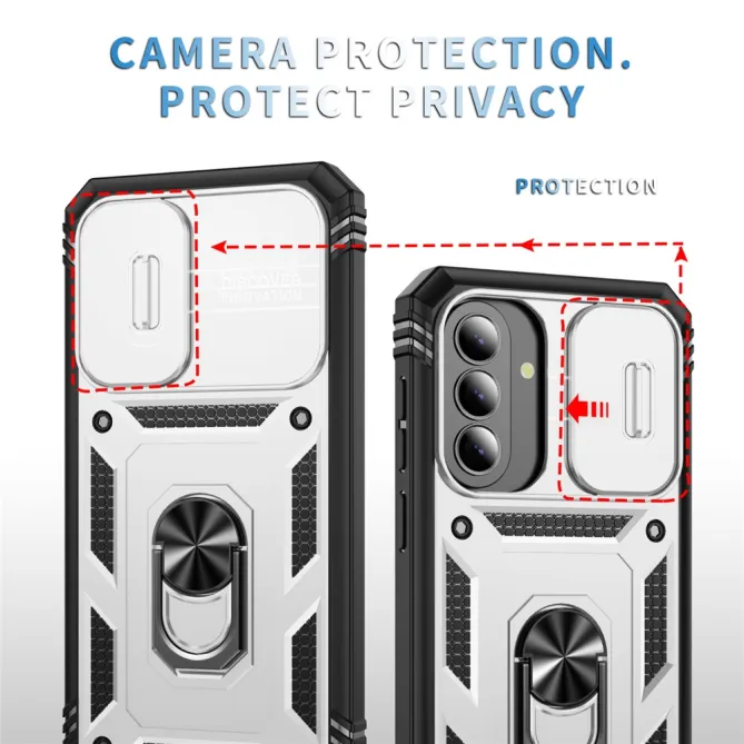 Coque Samsung Galaxy A27 Armure Volet Caméra et Anneau Support