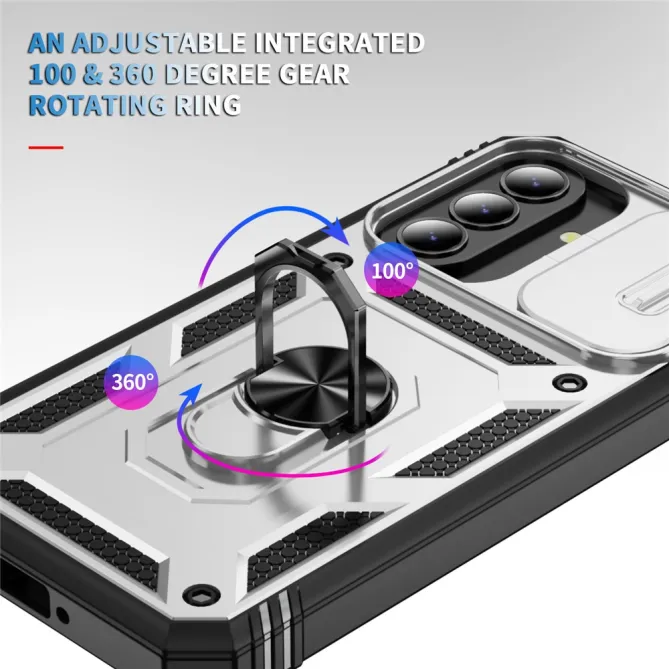 Coque Samsung Galaxy A27 Armure Volet Caméra et Anneau Support