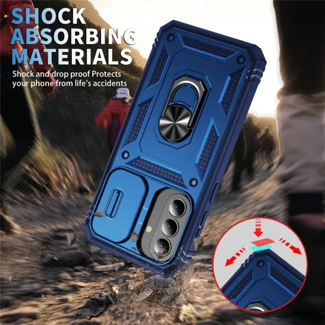 Coque Samsung Galaxy A27 Armure Volet Caméra et Anneau Support