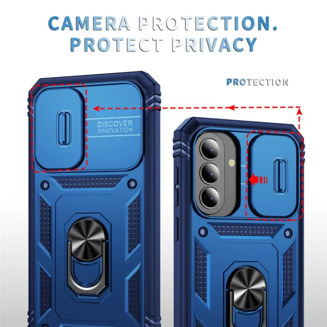 Coque Samsung Galaxy A27 Armure Volet Caméra et Anneau Support