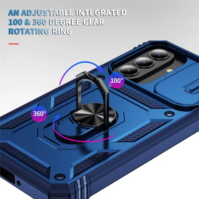 Coque Samsung Galaxy A27 Armure Volet Caméra et Anneau Support