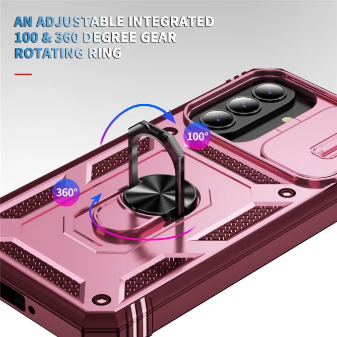 Coque Samsung Galaxy A27 Armure Volet Caméra et Anneau Support